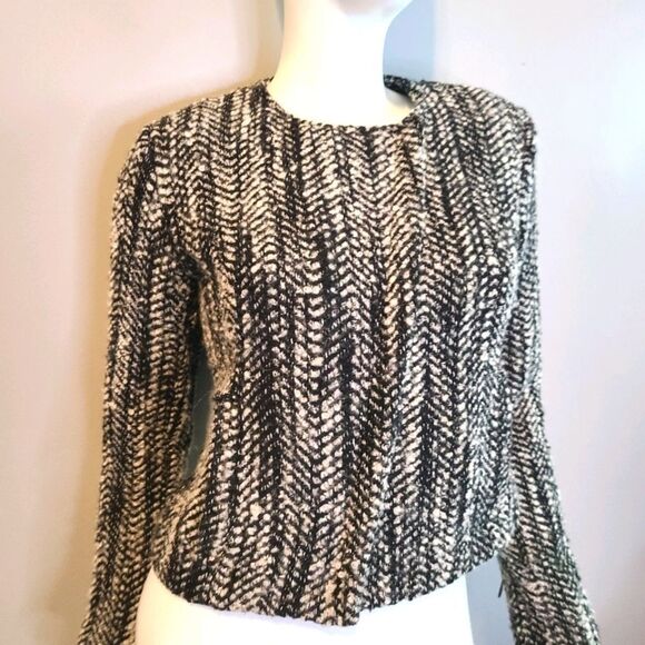 CAbi Gray Woven Jacket size 4 - Picture 6 of 12